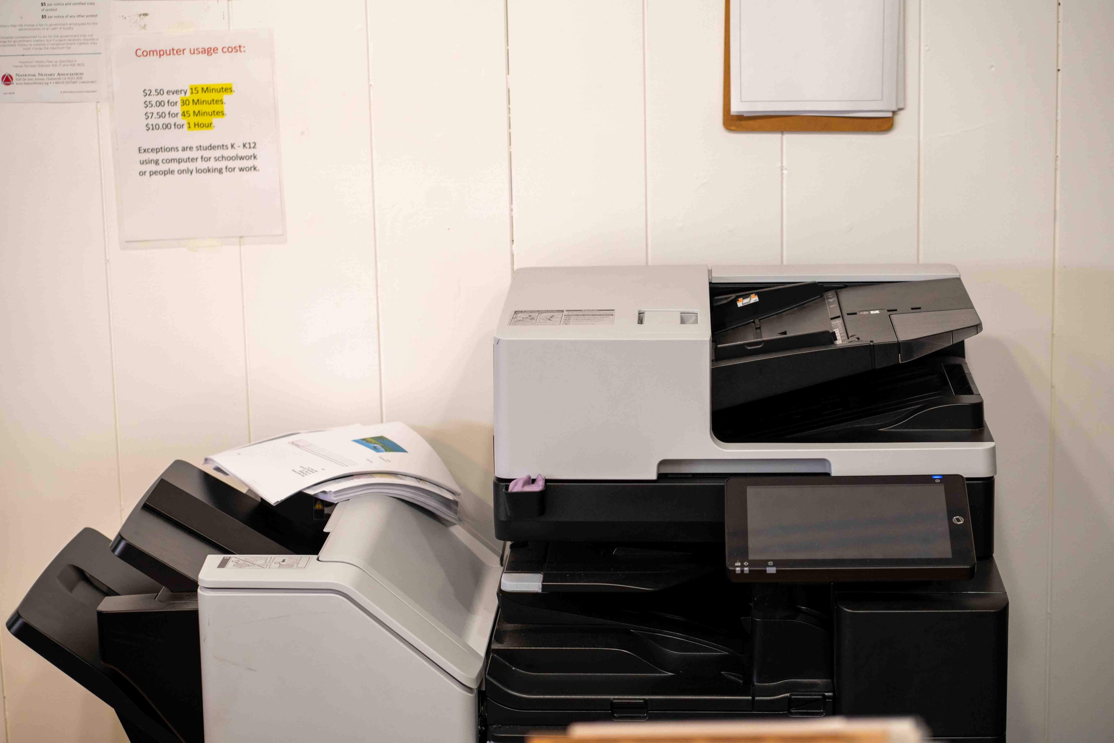 Copy Fax Print Services near me kealakekua hi